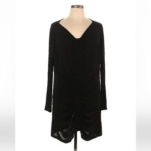 All Saints Ruched Black Dress. Size 10